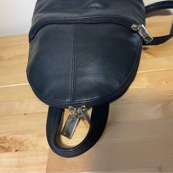 Tignanello black leather small backpack main image 5